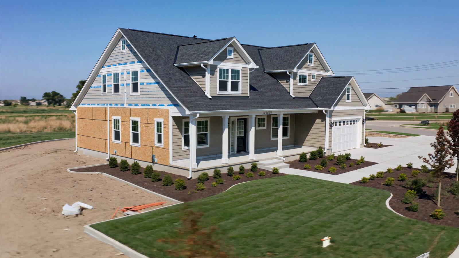 Completed lot landscaping
